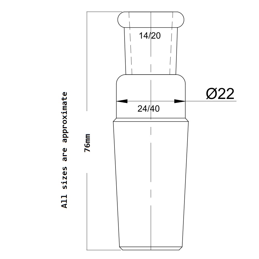 Laboy Glass Reducing Adapter Connecting Adapter Chemistry Lab Glassware