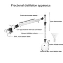 Laboy Glass Vacuum Or Reduced-Pressure Fractional Distillation Apparatus 24/40 Lab Glassware Kit