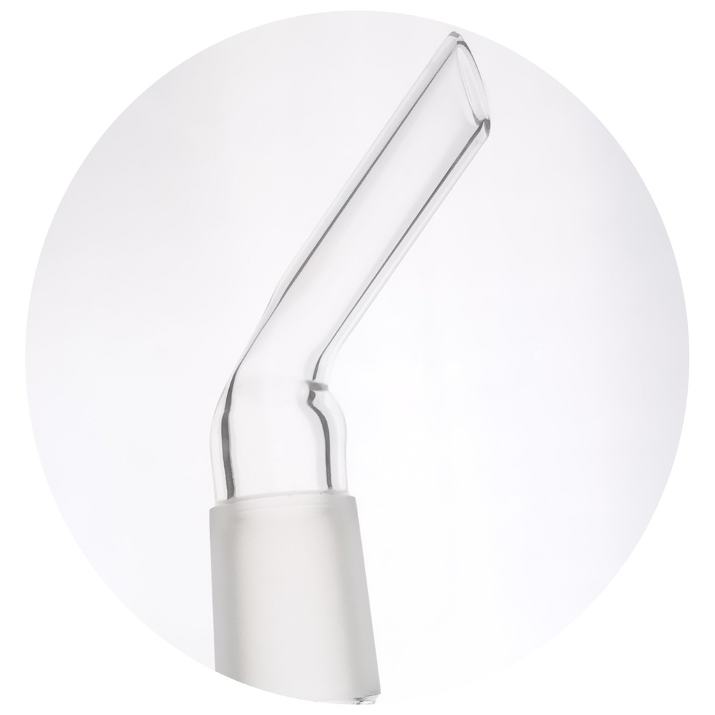 Laboy Glass Adapter With Curved Drip Tube and Standard Taper Joint
