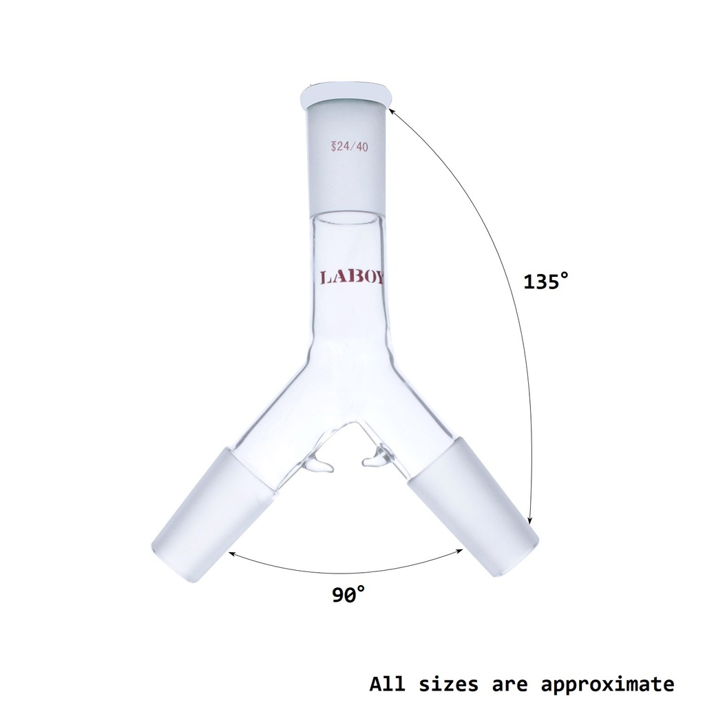 Laboy Glass Three-Way Connecting Adapter With Hooks