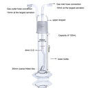 Laboy Glass Tall Form Cylindrical Borosilicate Glass Bottle with Angled Fritted Disc