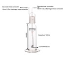 Laboy Glass Tall Form Cylindrical Borosilicate Glass Bottle with Angled Fritted Disc