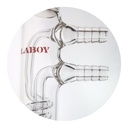 Laboy Glass Dimroth Reflux Condenser for Efficient Refluxing