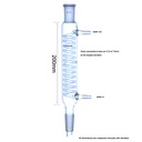 Laboy Glass Coiled Condenser for Efficient Distillation and Reflux