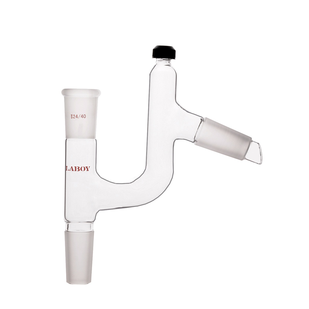 Laboy Glass Distillation Adapter Claisen Thermometer With 24/40 Joints And Thermometer Cap