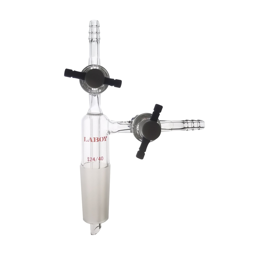 Laboy Glass Vacuum Transfer Adapter 24/40 Glass Joint Lab Glassware Laboy Glass