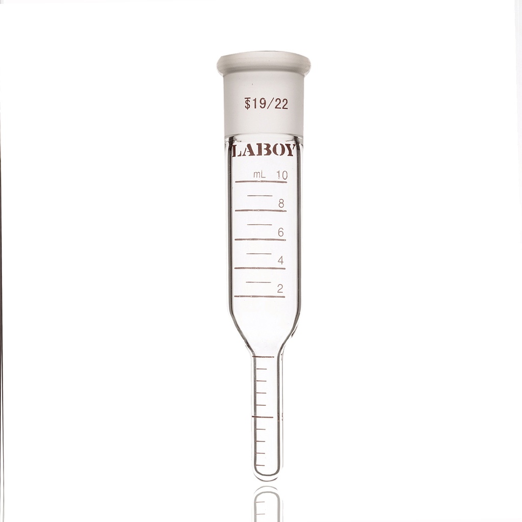Laboy Glass Graduated Concentrator Tube 10ml 100mm In Height With 19/22 Joint