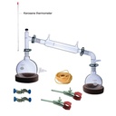 Laboy Glass Revised Simple Distillation Apparatus Kit Distilling Set with 24/40 Joints Organic Chemistry Lab Glassware Equipment Lab Clamps Included
