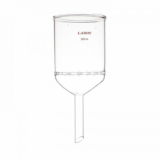 Laboy Glass Buchner Filter Funnel With 90mm O.D.Perforated Plate 500ml