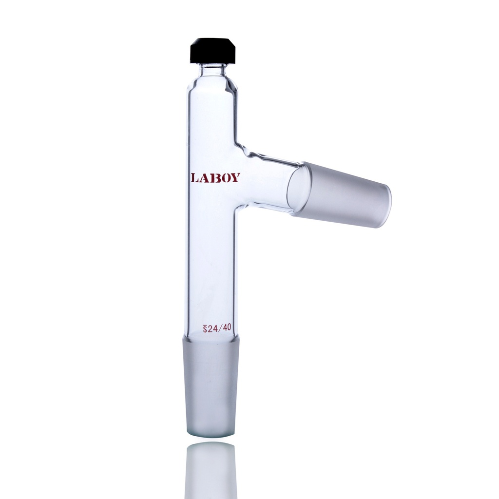 Laboy Glass 3 Way Distilling Thermometer Adapter: Versatile Vacuum Seal for Precise Distillation