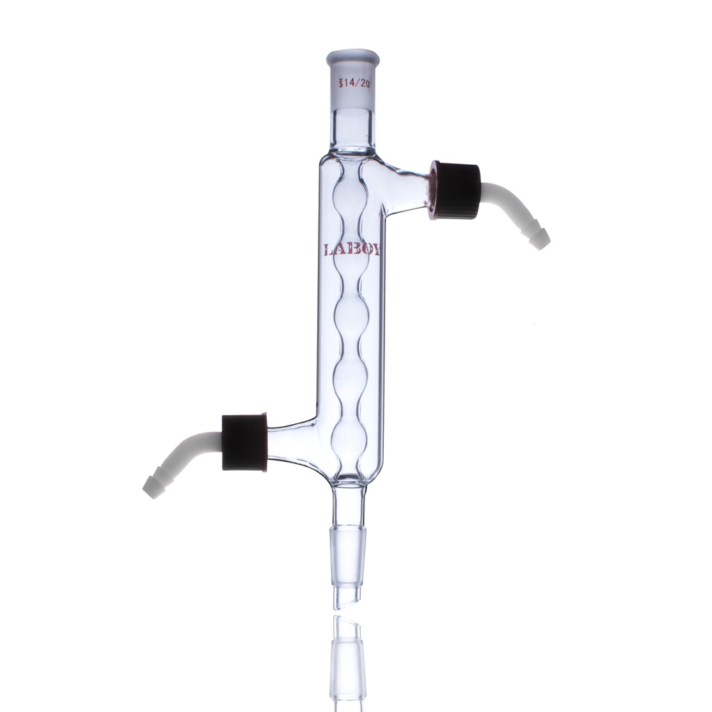 Laboy Glass Allihn Condenser for Efficient Vapor Condensation With Removable Hose Connections