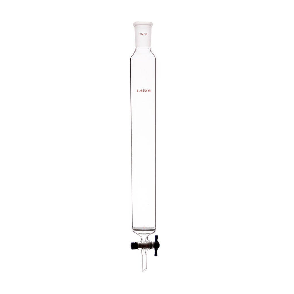 Laboy Glass Chromatography Column with PTFE Stopcock and Frit Disc