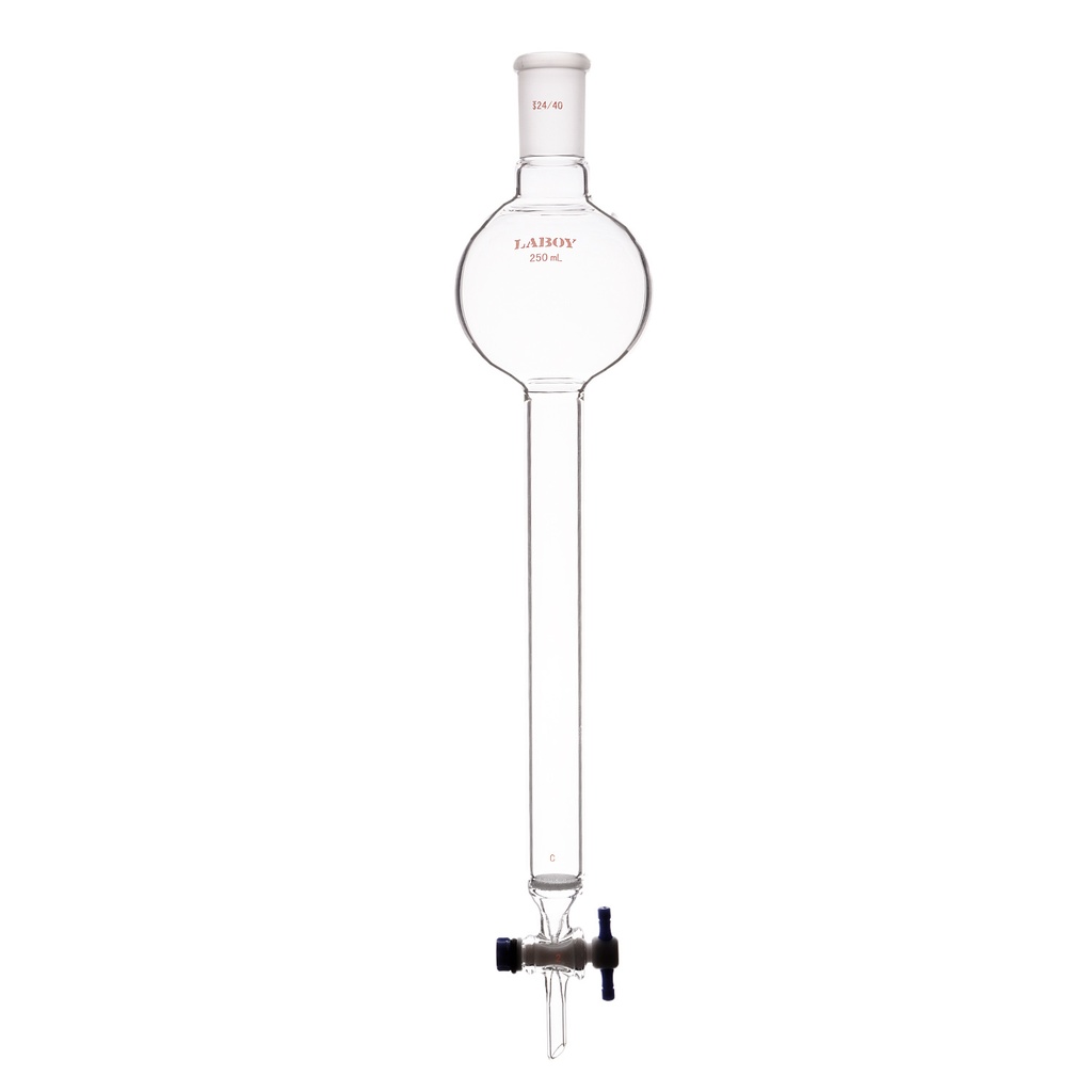 Laboy Glass Chromatography Column with PTFE Stopcock, Frit Disc, and Reservoir