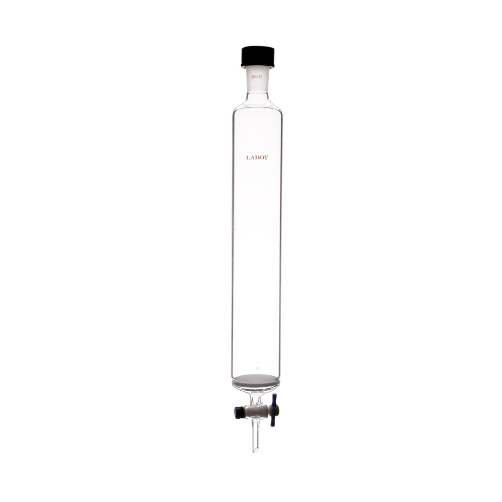 Laboy Glass Chromatography Column with Rodaviss Joints and Fritted Disc