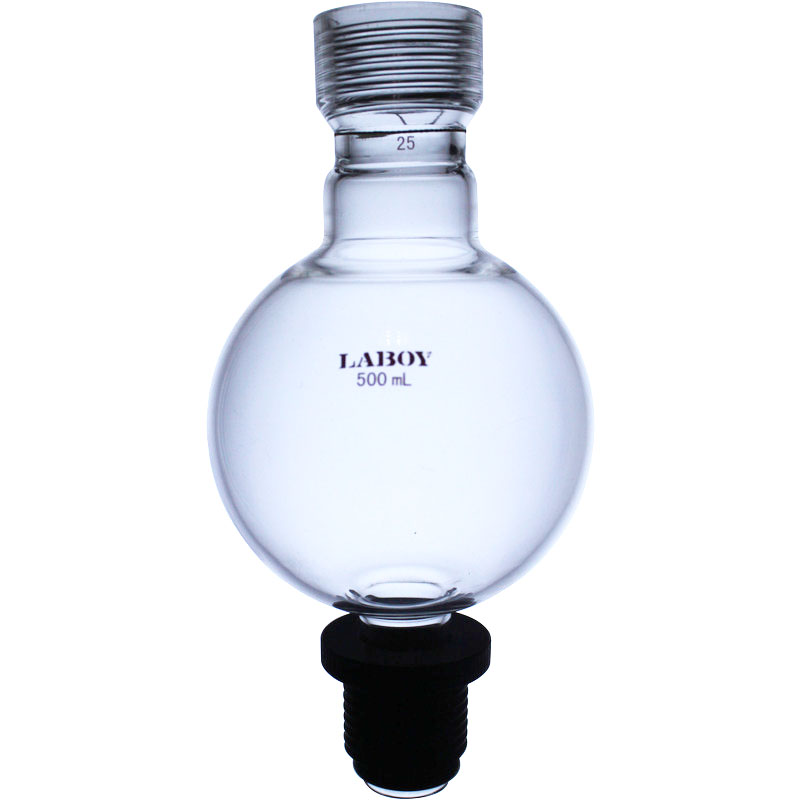 Laboy Glass Chromatography Threaded Reservoir - with Threaded Bushing and O-Ring
