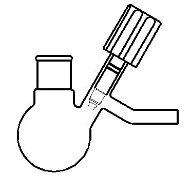 Laboy Glass Flask, Reaction, High Vacuum Valve
