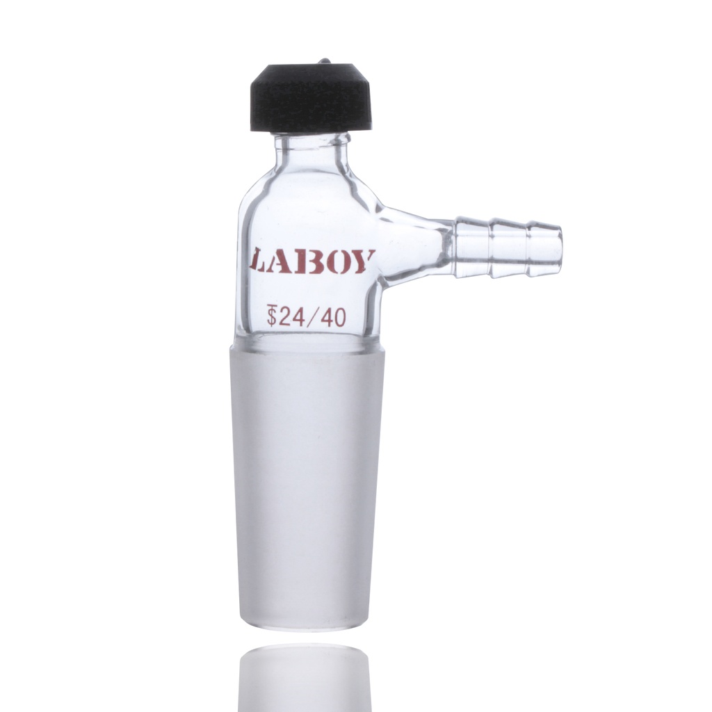 Laboy Glass Inlet Thermometer Adapter With Side Hose Connection