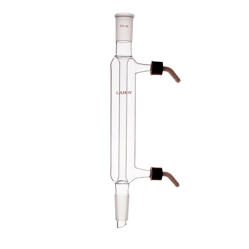 Laboy Glass Liebig Condenser With Removable Hose Connection for Distillation and Reflux