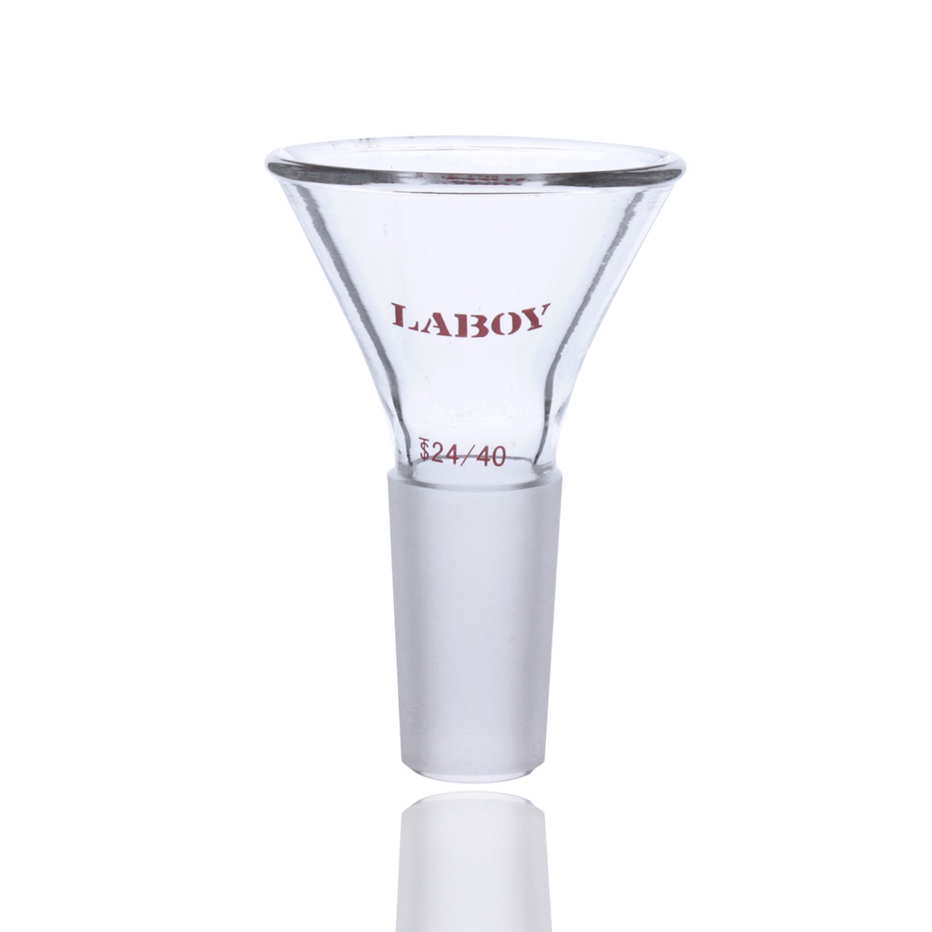 Laboy Glass Powder Funnel with 60° Side Angle and Standard Taper Inner Joint