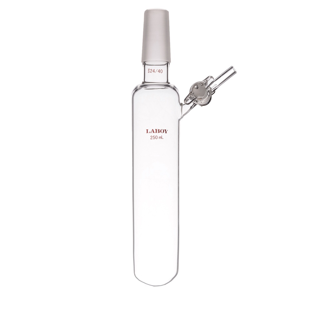 Laboy Glass Reaction Tube With Inner Joint And Glass Stopcock at Side Arm