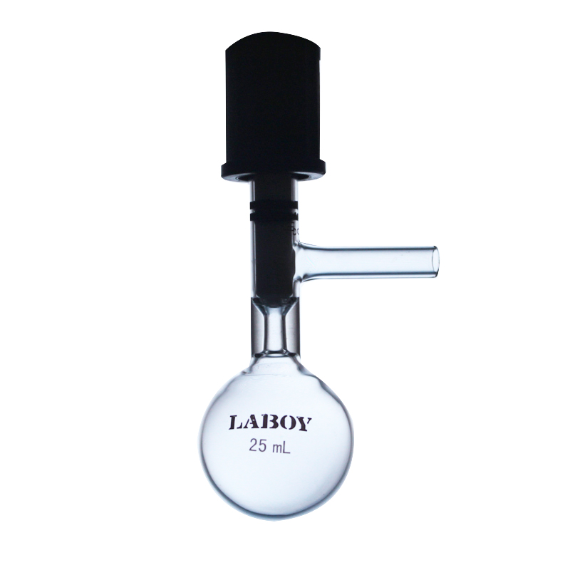 Laboy Glass Schlenk Flask with High Vacuum Valve - Air-Sensitive Chemistry