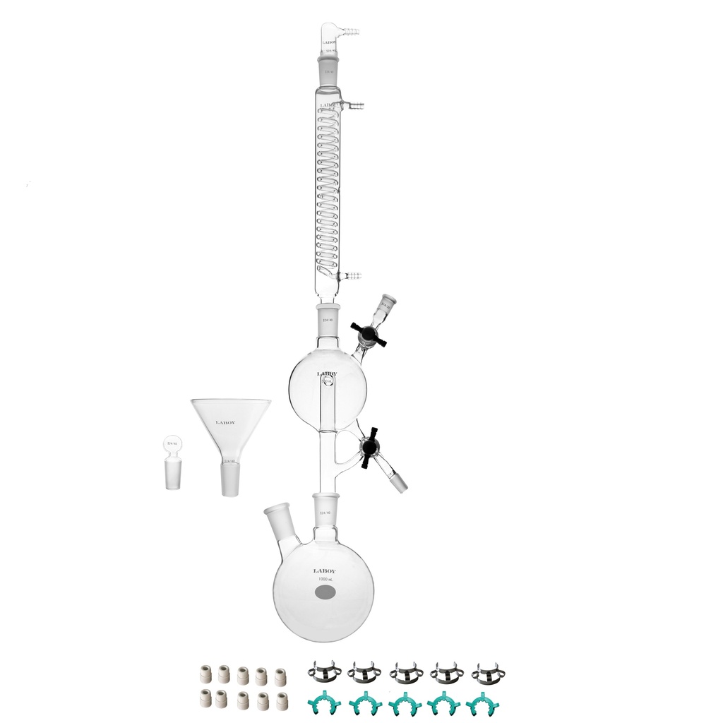 Laboy Glass Solvent Still Head Apparatus Set Continuous Still Systems Distillation Chemistry Lab Glassware Kit