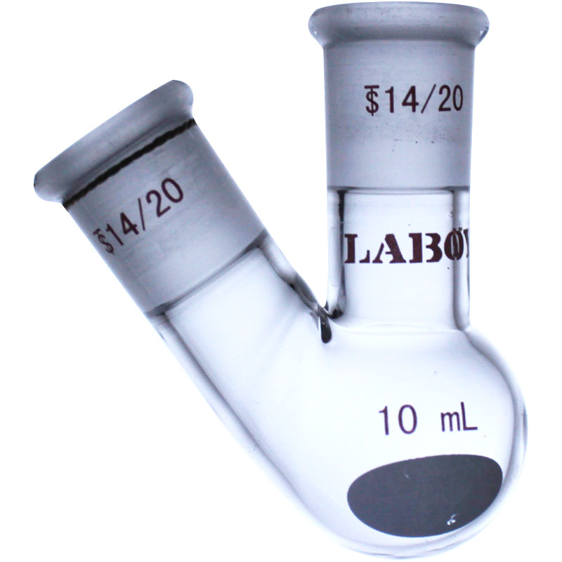 Laboy Glass Two-Neck Round Bottom Flask - Versatile and Durable for Organic Chemistry
