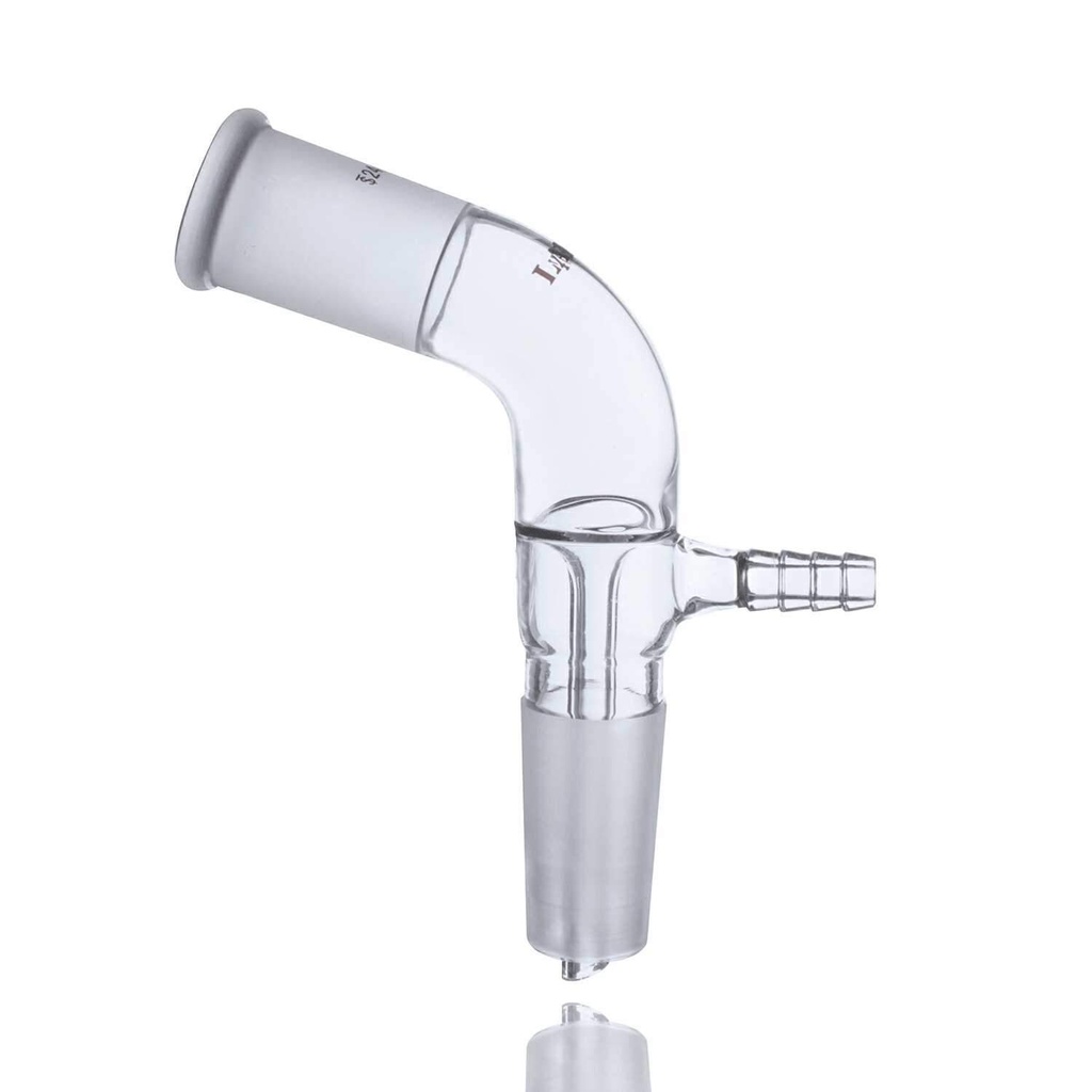 Laboy Glass Vacuum Take-Off Adapter Short-stem with Taper Joints and Hose Connections 
