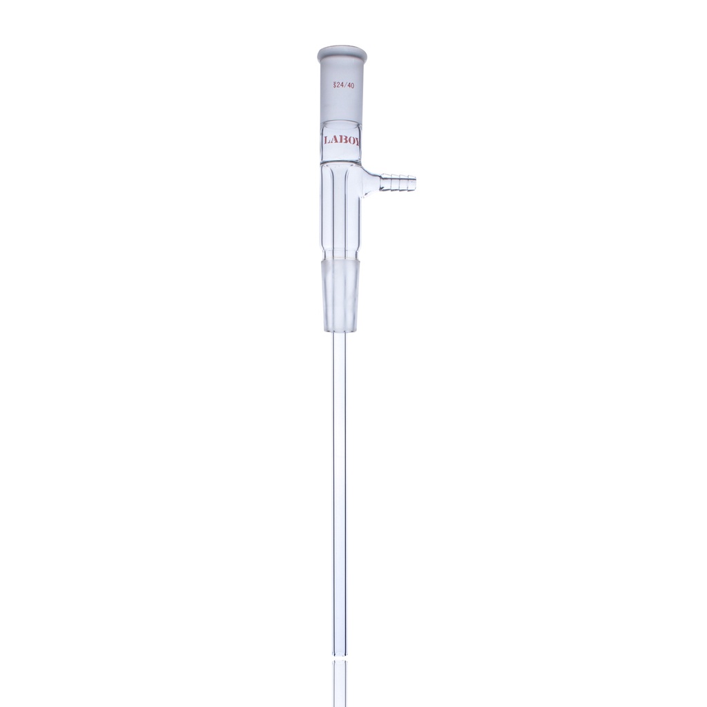 Laboy Glass Vacuum Take-Off Adapter Vertical for Precise Vacuum Distillation in Chemistry Long Stem