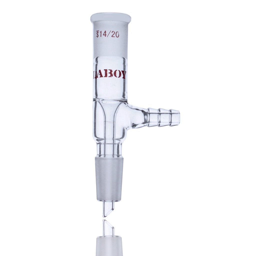 Laboy Glass Vacuum Take-Off Adapter Vertical for Precise Vacuum Distillation in Chemistry Short Stem