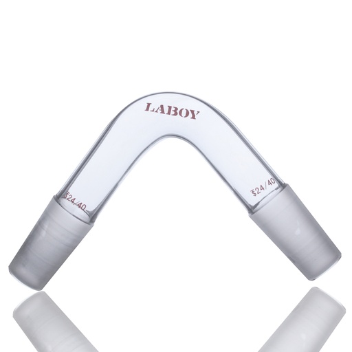 Laboy Glass 75Dgr Bent Distillation Adapter with Inner Joints At Each End