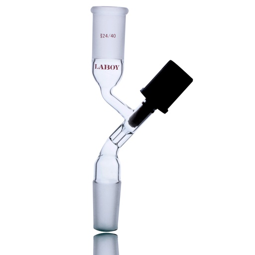 Laboy Glass High Vacuum Transfer Adapter with Dual Outer and Inner Joints