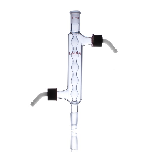 Laboy Glass Allihn Condenser for Efficient Vapor Condensation With Removable Hose Connections