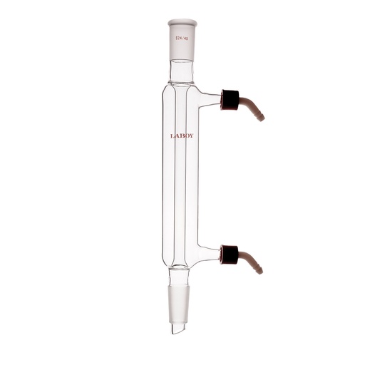 Laboy Glass Liebig Condenser With Removable Hose Connection for Distillation and Reflux
