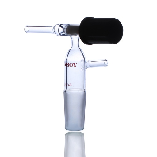 Laboy Glass Flow Control Adapter with High Vacuum PTFE Valve