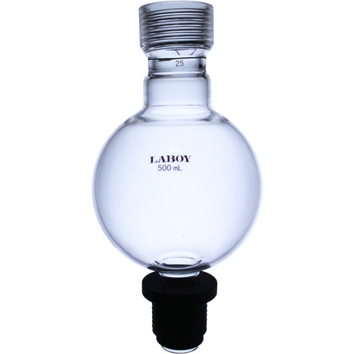Laboy Glass Chromatography Threaded Reservoir - with Threaded Bushing and O-Ring
