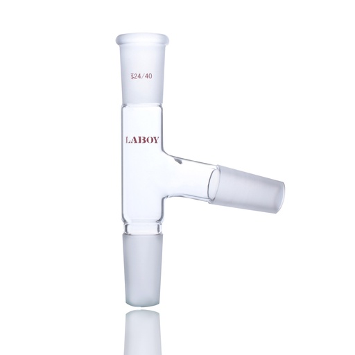 Laboy Glass Three-Way Distillation Adapter for Versatile Laboratory Connections