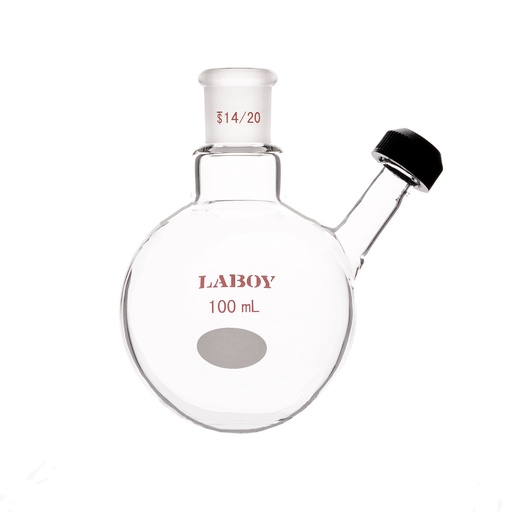 Round Bottom Flask with Threaded Inlet Port - Ideal for Distillation and Reflux