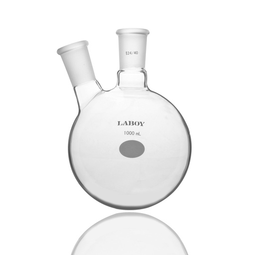 Laboy Glass Two-Neck Round Bottom Flask - Versatile and Durable for Organic Chemistry
