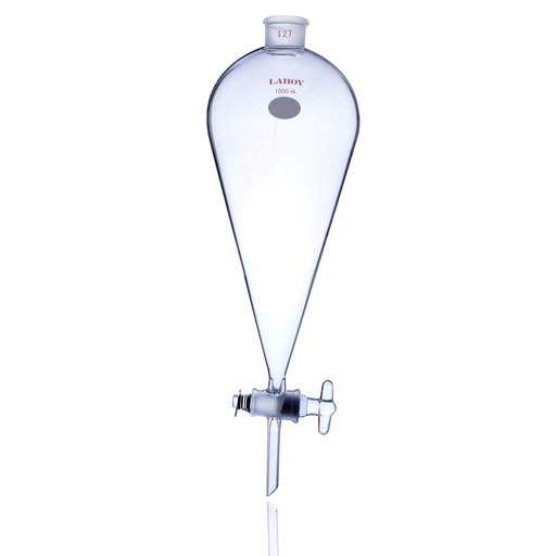 Laboy Glass Separatory  Funnel With One Joint At Top And Glass Stopcock