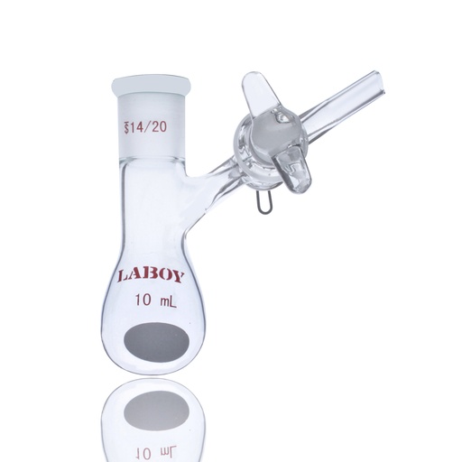 Laboy Glass Flask, Modified Schlenk Tube With Glass Stopcock