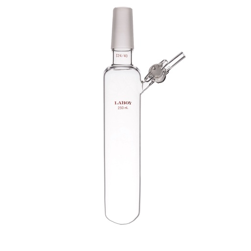 Laboy Glass Reaction Tube With Inner Joint And Glass Stopcock at Side Arm