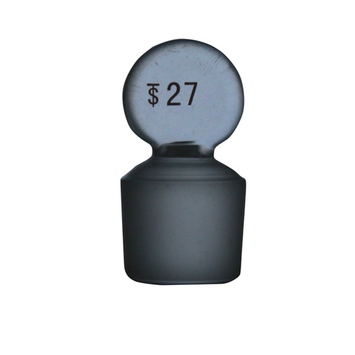 [ASS280027] Laboy Glass Pennyhead Solid Glass Stopper For #27 Outer Joint