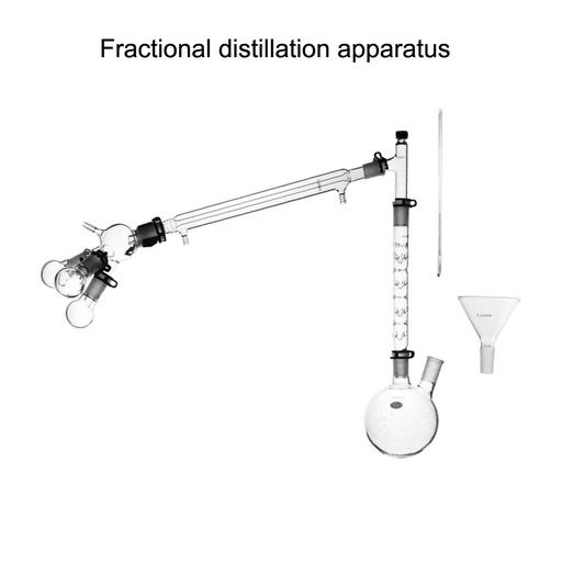 [HMDT001] Laboy Glass Vacuum Or Reduced-Pressure Fractional Distillation Apparatus 24/40 Lab Glassware Kit