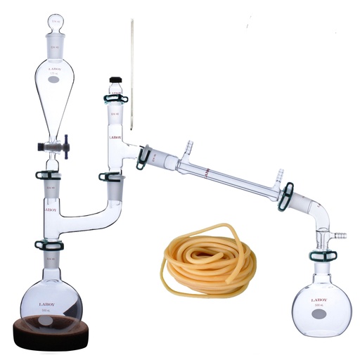 [HMK21] Laboy Glass Internal Steam Distillation Apparatus Essential Oil Extraction Set (22 items)