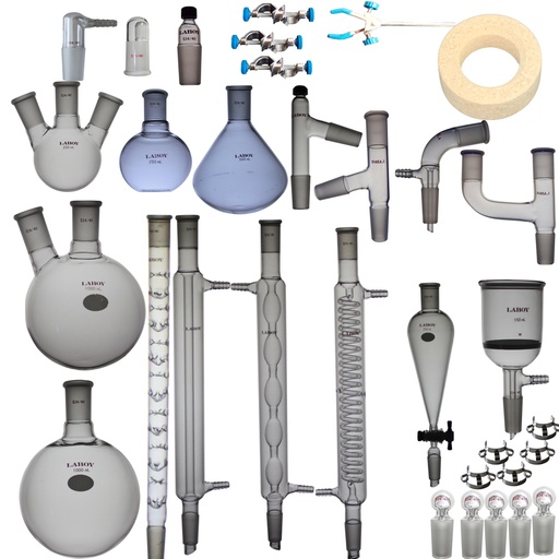 [HMK244033] Laboy Glass Organic Chemistry Lab Glassware Kit Laboratory Glassware (33 items)