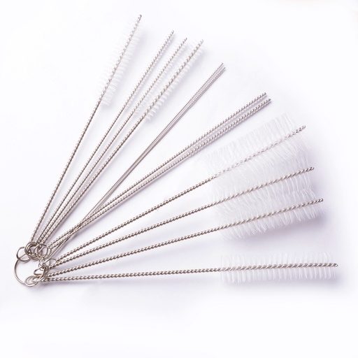 [LBBS001] Laboy Nylon Tube Brush Set For Dringing Strews Glasses Keyboard Jewelry Cleaning 8 Inches In Length Pack Of (Pack of 12)