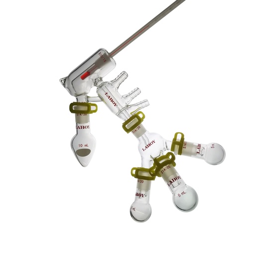 Laboy Glass Micro Short Path Distillation Apparatus Set 14/20 Chemistry Distilling Lab Glassware Kit